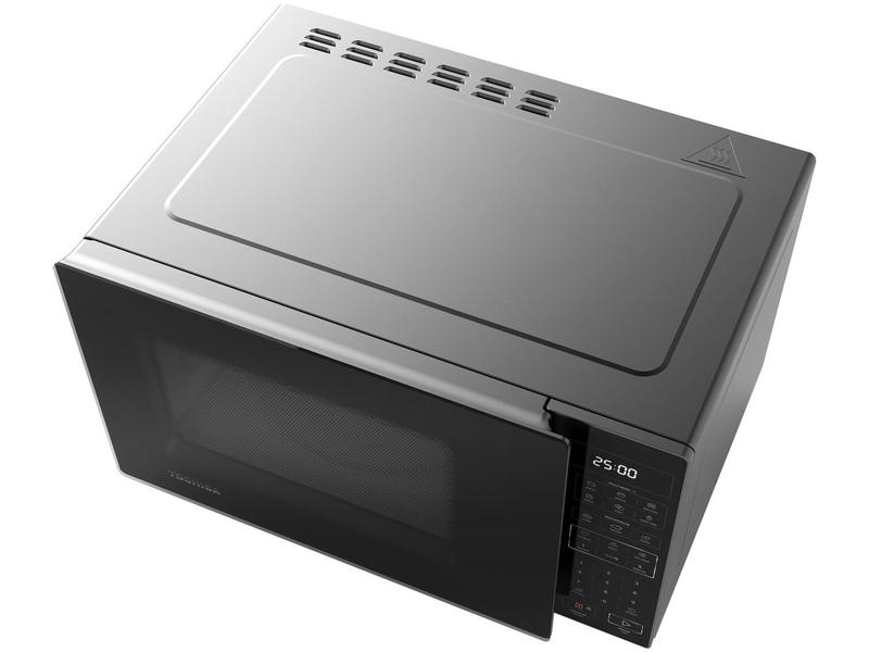 Micro-ondas Toshiba 27 Litros Smartplate Cinza com Porta Preta 127